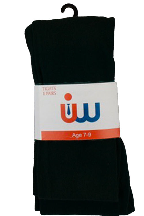 UW School Tights | Black | Cotton Rich for Max Comfort