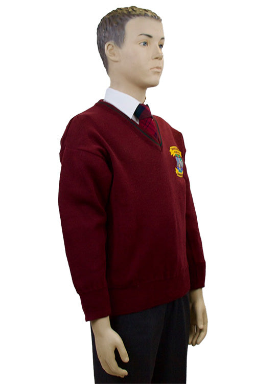 Gaelscoil Ui Fhiaich Jumper | Wine | Primary School