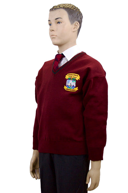 Gaelscoil Ui Fhiaich Jumper | Wine | Primary School