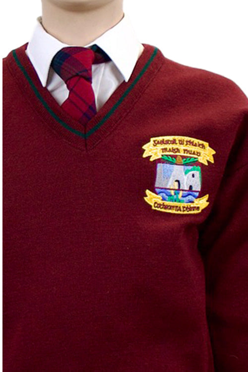 Gaelscoil Ui Fhiaich Jumper | Wine | Primary School