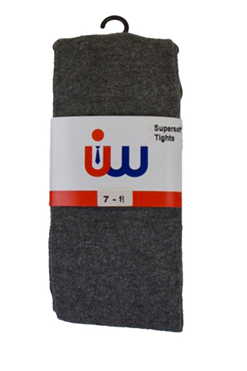 UW School Tights | Grey | Cotton Rich for Max Comfort