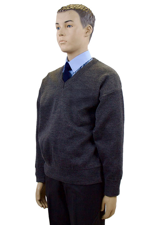 Grey Junior School V-Neck Jumper | Primary School