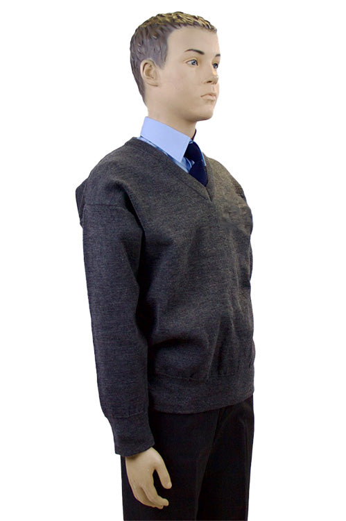Grey Junior School V-Neck Jumper | Primary School