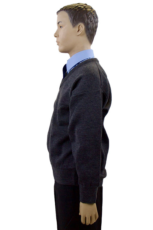 Grey Junior School V-Neck Jumper | Primary School
