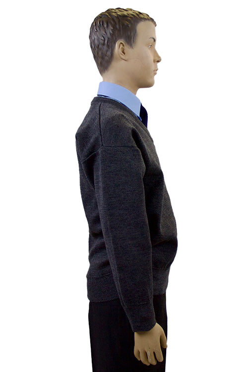 Grey Junior School V-Neck Jumper | Primary School