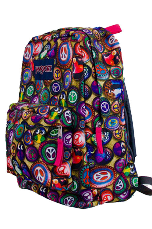 Jansport STUDENT Backpack | Multicolour Peace Signs