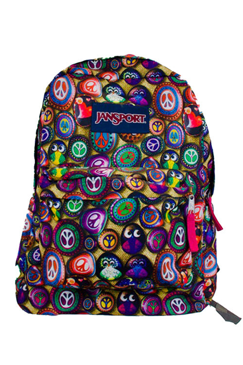 Jansport STUDENT Backpack | Multicolour Peace Signs