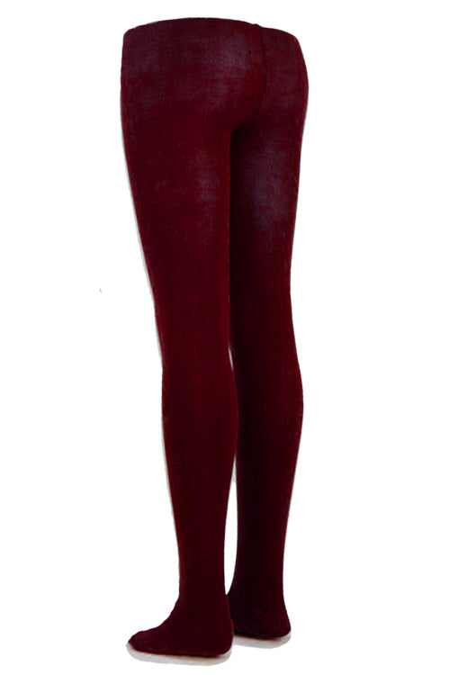 UW School Tights | Maroon | Cotton Rich for Max Comfort