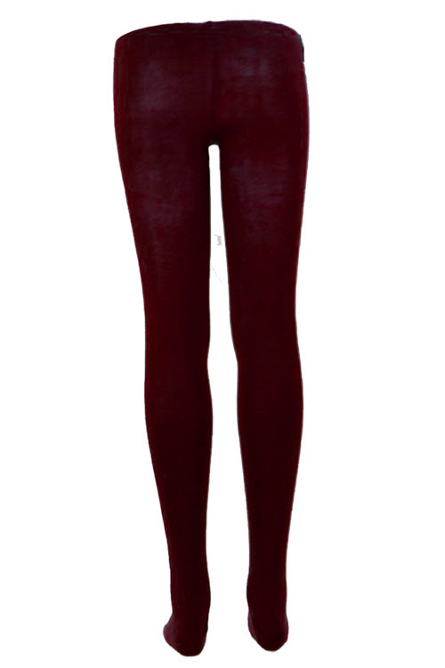 UW School Tights | Maroon | Cotton Rich for Max Comfort