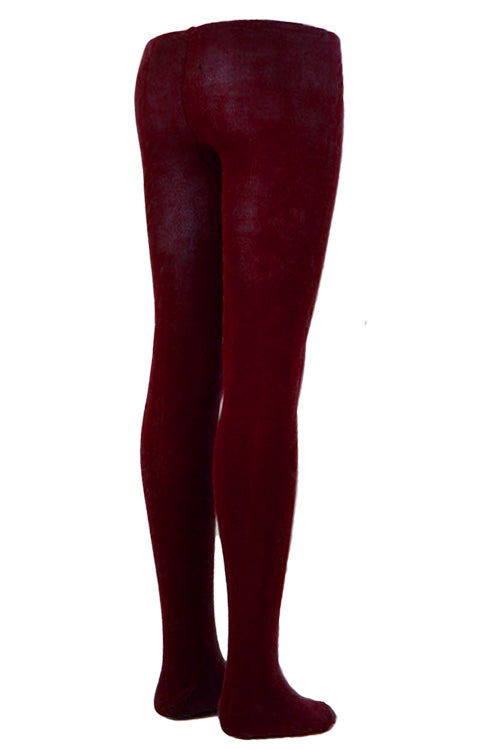 UW School Tights | Maroon | Cotton Rich for Max Comfort