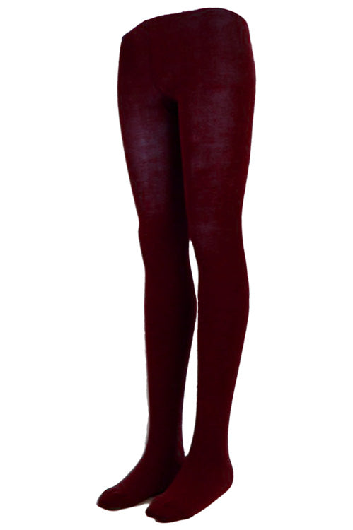 UW School Tights | Maroon | Cotton Rich for Max Comfort