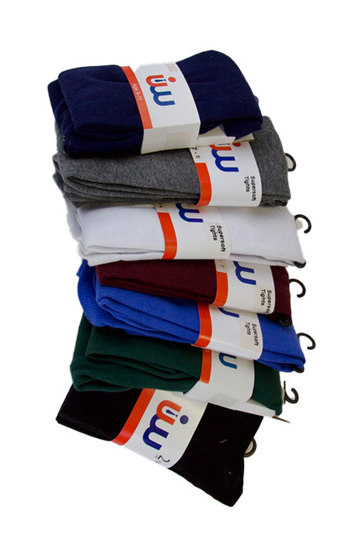 UW School Tights | Navy | Cotton Rich for Max Comfort