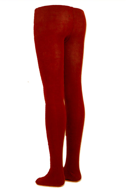 UW School Tights | Red | Cotton Rich for Max Comfort
