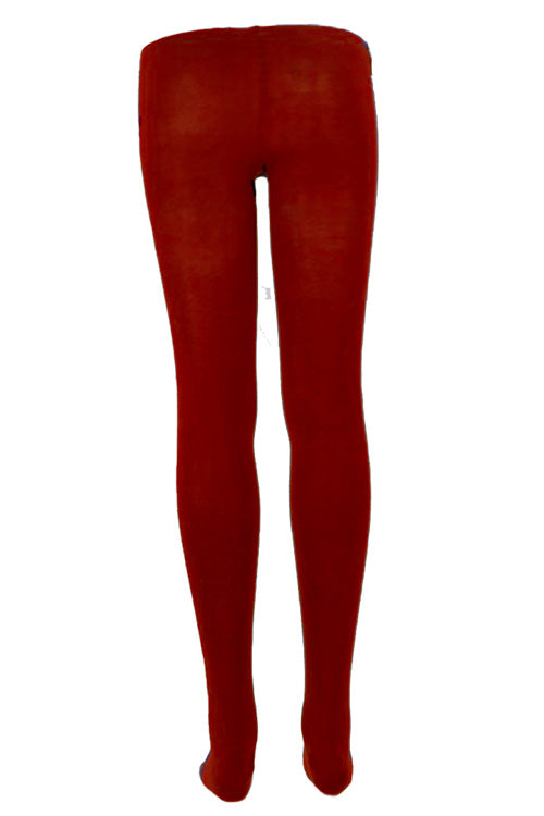 UW School Tights | Red | Cotton Rich for Max Comfort