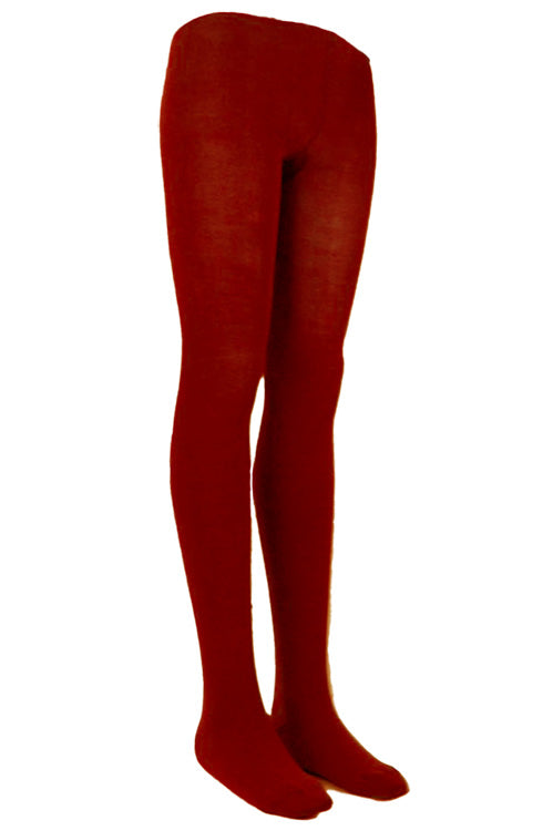 UW School Tights | Red | Cotton Rich for Max Comfort