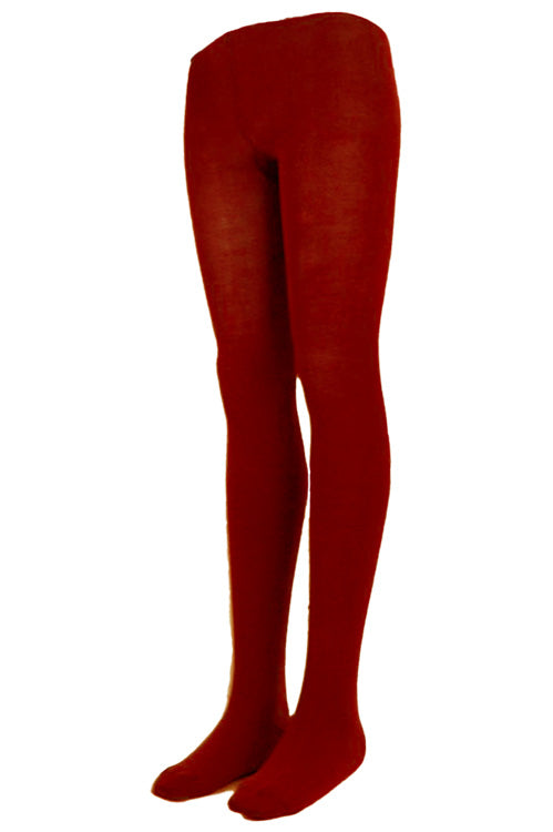 UW School Tights | Red | Cotton Rich for Max Comfort