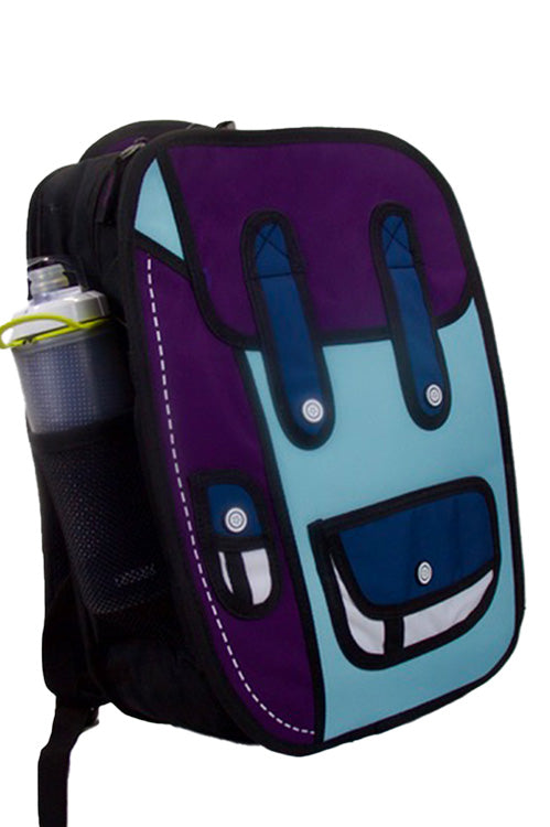 Ridge 53 | 2D School Bag | Purple & Sky Blue