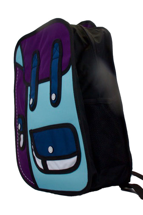 Ridge 53 | 2D School Bag | Purple & Sky Blue