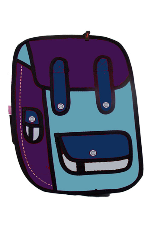 Ridge 53 | 2D School Bag | Purple & Sky Blue
