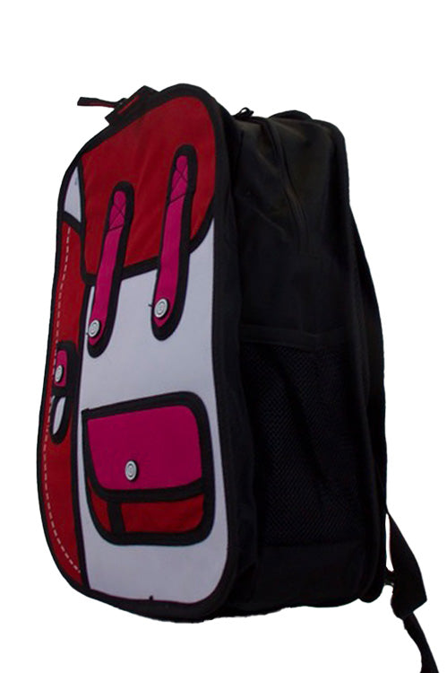 Ridge 53 | 2D School Bag | Red & Pink