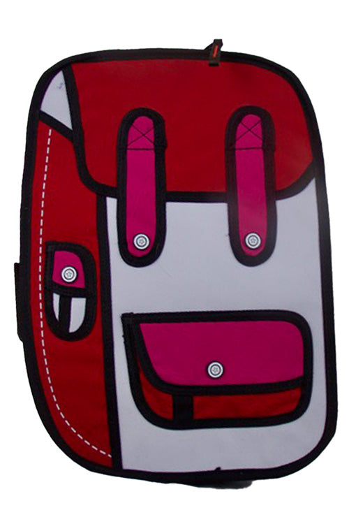 Ridge 53 | 2D School Bag | Red & Pink