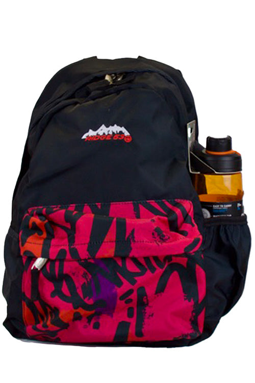 Ridge 53 Morgan Backpack | Black/Red Multicolour Graffiti
