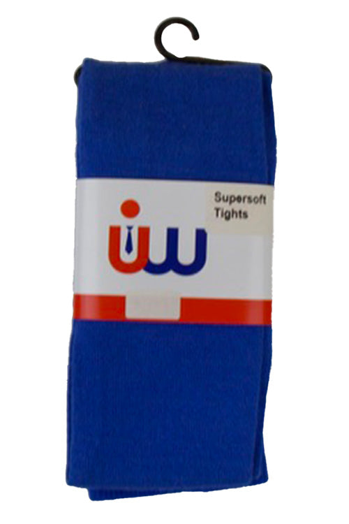 UW School Tights | Royal Blue | Cotton Rich for Max Comfort