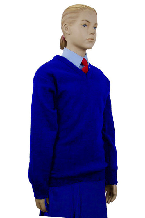 Royal Blue Junior School V-Neck Jumper | Primary School